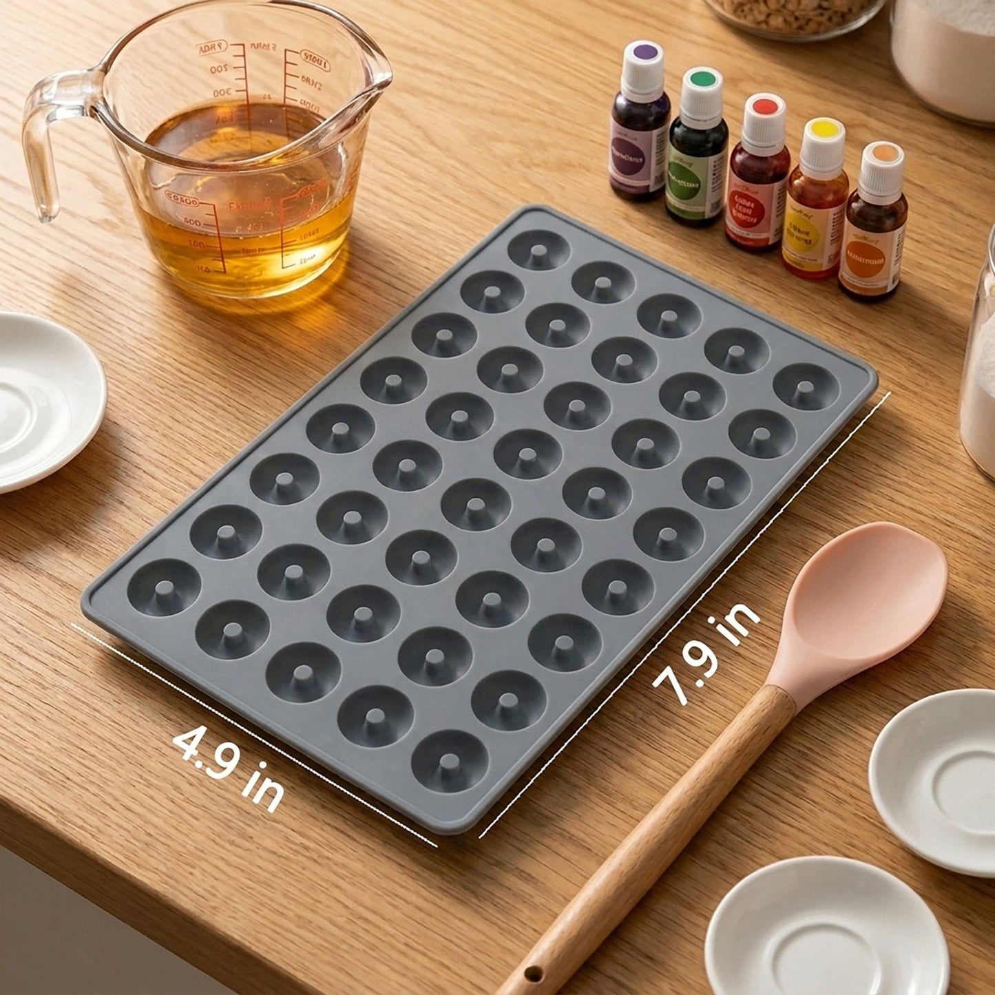 Mini Donut Silicone Baking Mold Set of 3 Nonstick Tray for Home Baking Treats