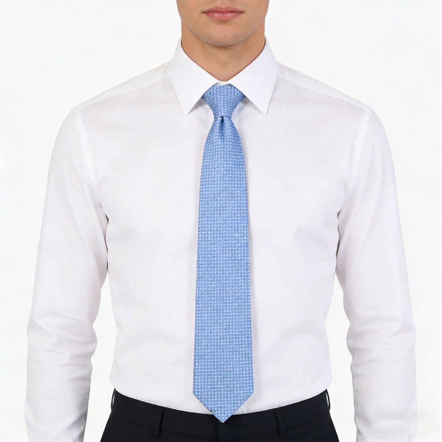 Men's Textured Polyester Tie - Formal Necktie for Business, Weddings & Holiday Events