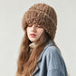 Fuzzy Knit Beanie Hat Soft Plush Cuffed Winter Cold Weather Cap