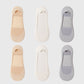 Non-slip No Show Socks Soft Solid Bottom for Casual 6Pk
