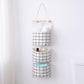 Hanging Wall Organizer with Three Pockets and Black Grid Pattern 22.5x7.8 in
