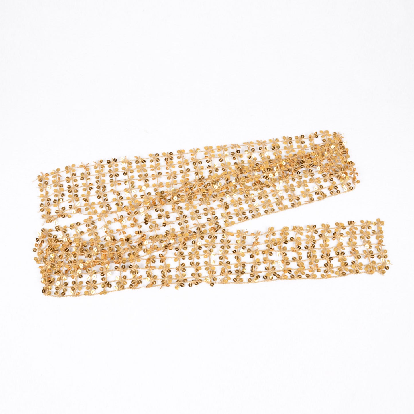 Sequin Floral Skinny Scarf Mesh Neck Wrap
