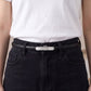 Skinny Waist Belt Thin Dress Belt with Metal Clasp 39.4 in