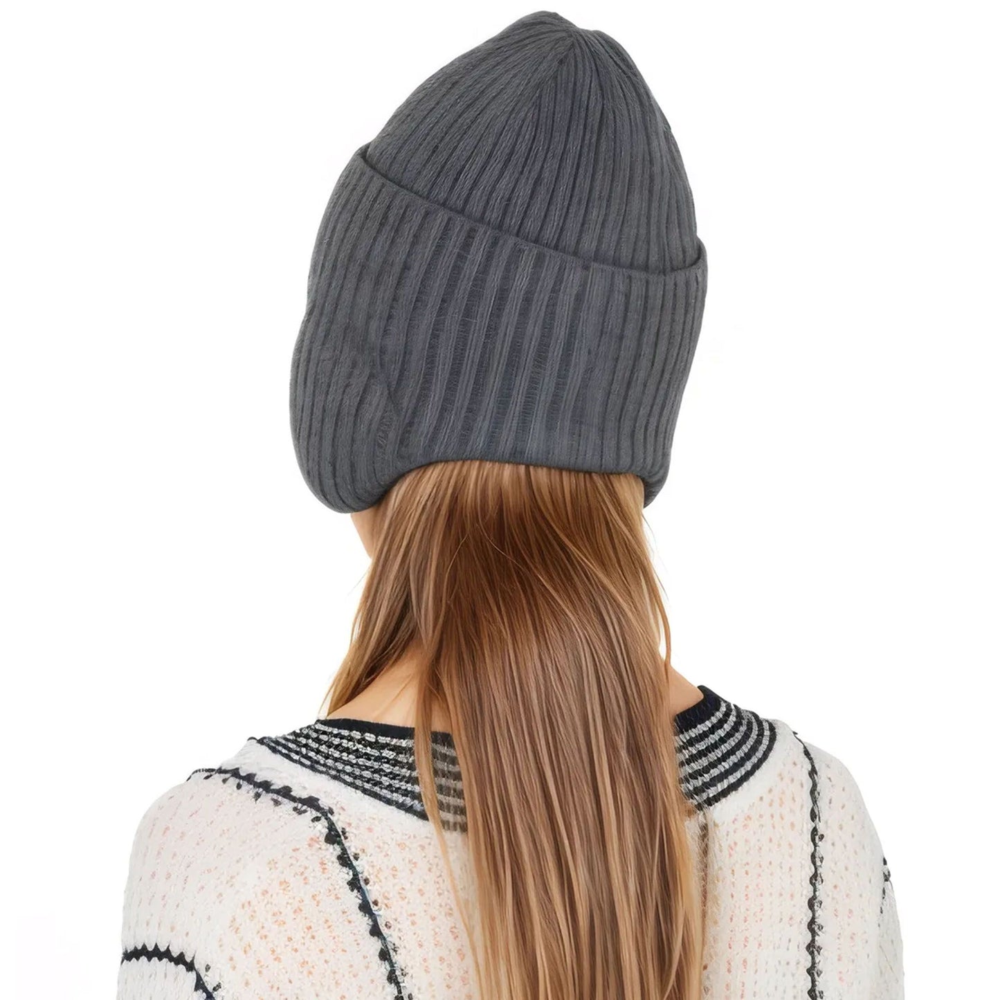 Warm Winter Knitted Beanie Hat with Earflap Daily Headwear