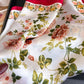 Vintage Floral Print Satin Feel Square Scarf Elegant Lightweight Fashion Neck Hair Scarf 27.5¡Á27.5 Inches