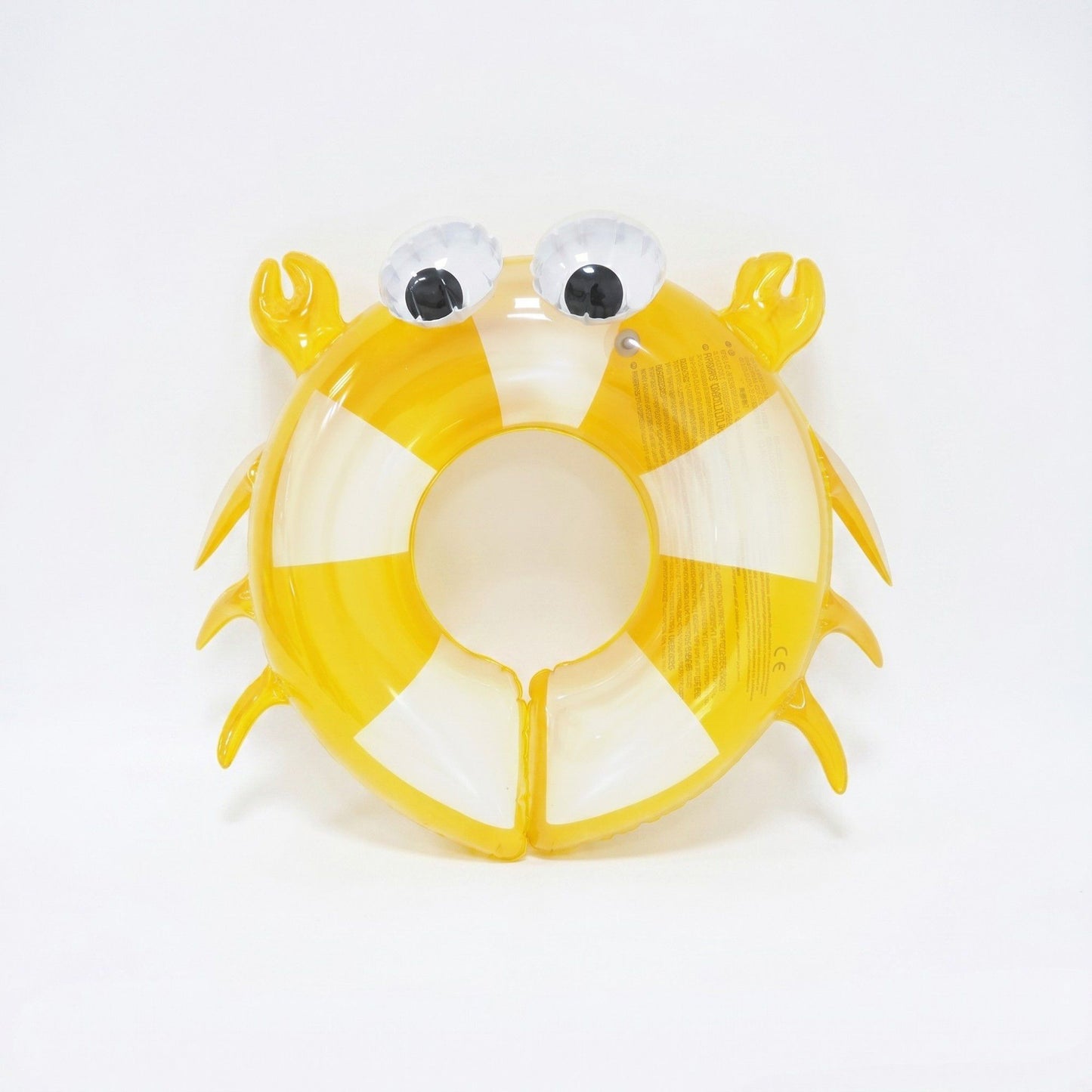 Kids Inflatable Crab Pool Ring with 3D Eyes and Claw Details