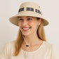 Wide Brim Bucket Hat with Colorful Ribbon Trim Breathable Mesh Lining and Adjustable Chin Strap for Outdoor Use