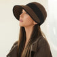 Wide Brim Bucket Hat with Contrast Band and Structured Design