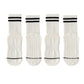 2-Pair Set Crew Athletic Socks with Striped Cuffs and Full Sole Grip for Yoga Fitness