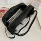 Large Capacity Clear Pencil Case Double Compartment Zipper Pouch with Handle