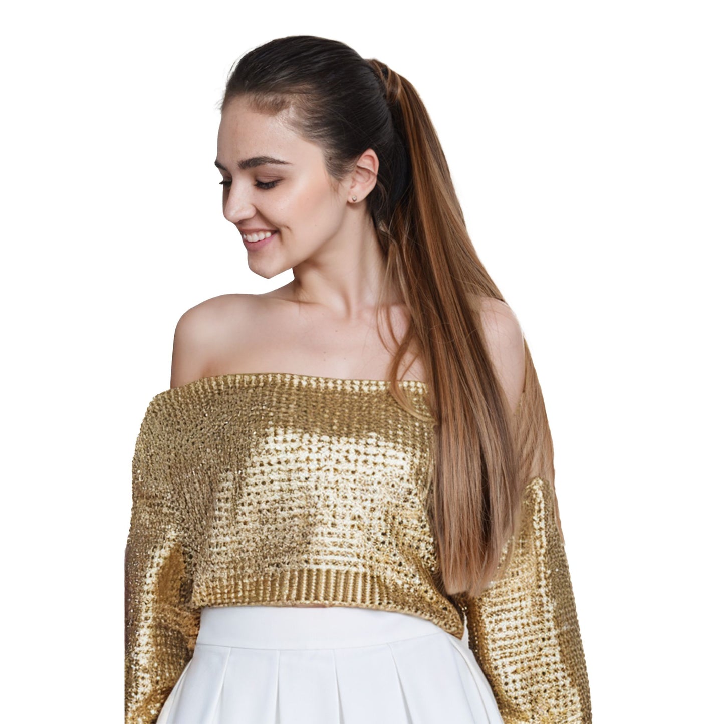 Straight Ponytail Extension - 24 Inch Long Straight Wrap Around Ponytail for Women Clip Ponytail Hair Extensions Synthetic