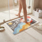 Tufted Floor Mat with Cute Animal and Sunflower Design Non Slip Backing Soft Plush Decorative Rug