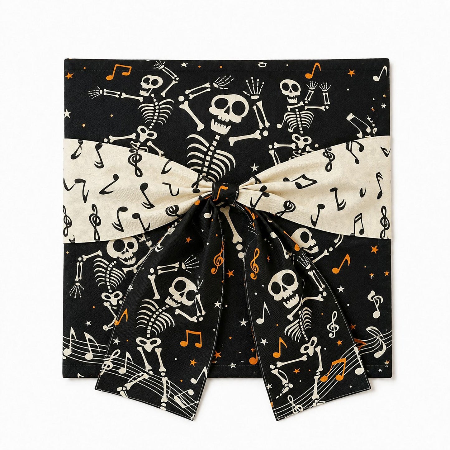 Halloween Throw Pillow Cover with Decorative Bow 18 x 18 Inch