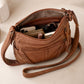 Multi-Pocket Crossbody Bag with Adjustable Strap and Braided Trim