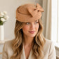 Bow Pillbox Fascinator Hat with Birdcage Veil