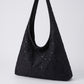Floral Sequin Lace Slouchy Hobo Bag 15.5x10.5x4.5in