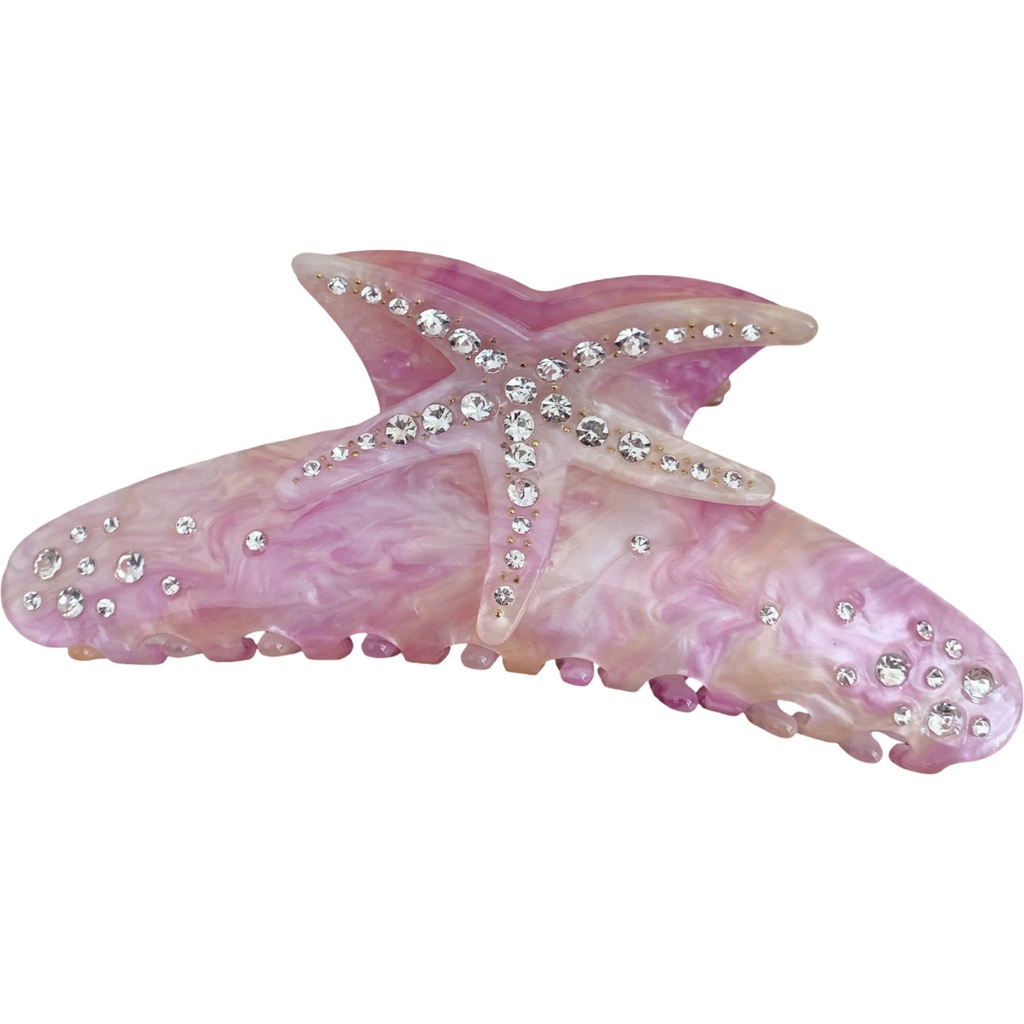 Starfish Hair Claw Clip Rhinestone Accent Hold Hair Clip Ocean Inspired Hair Accessory