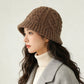 Cable-Knit Bucket Hat - Soft Winter Hat for Casual Daily Wear