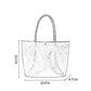 Large Capacity Pleated Faux Leather Shoulder Tote Bag for Work