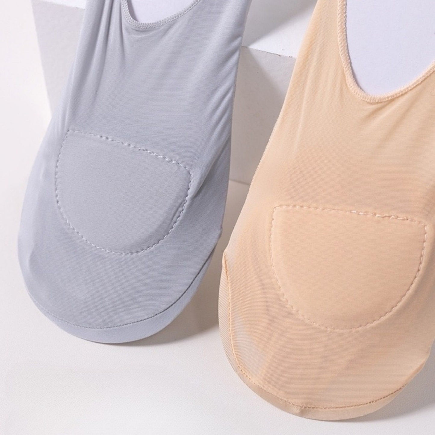 Low Cut No Show Liner Socks with Non-Slip 3D Silicone Heel Grip Pack of 6 Pairs