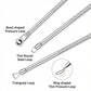5-Piece Stainless Steel Blackhead and Blemish Removal Tool Set with Storage Case for Facial Care