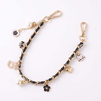 Decorative Chain Bag Strap with Charms and Swivel Clasps