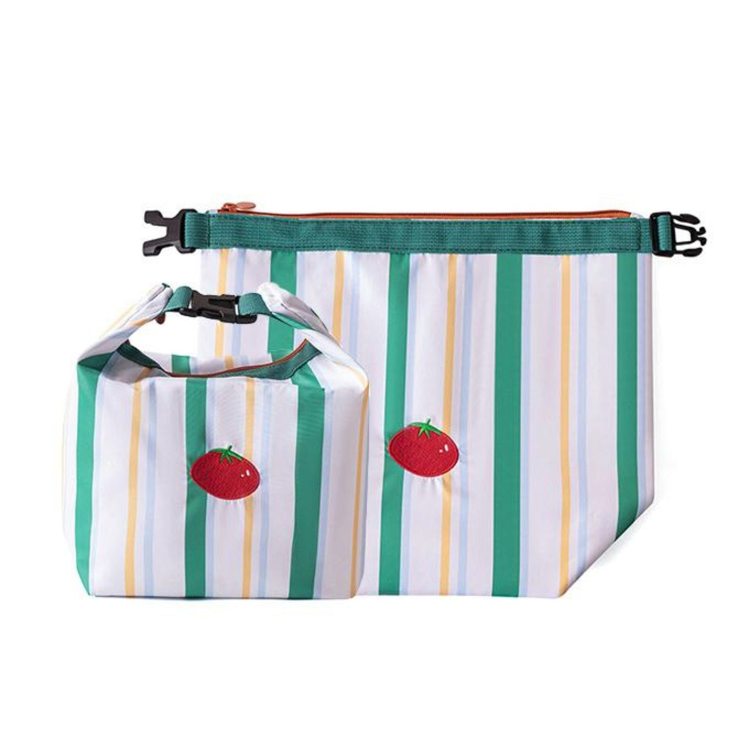 Foldable Insulated Lunch Bag Large Capacity Roll Top Lunch Tote with Buckle Closure