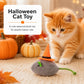 Halloween Witch Mouse Cat Toy with Soft Plush Body and Rope Tail