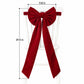 Burgundy Fabric Christmas Chair Bow Decoration