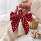 Polka Dot Bow Bag Charm with Tassel and Key Ring