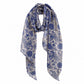 Lightweight Abstract Floral Sheer Long Scarf