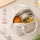 Printed Insulated Lunch Tote Bag with Double Handles and Zip Closure