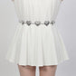 Heart Link Chain Belt with Textured Metal Design and Adjustable Fit 45.5in Valentine