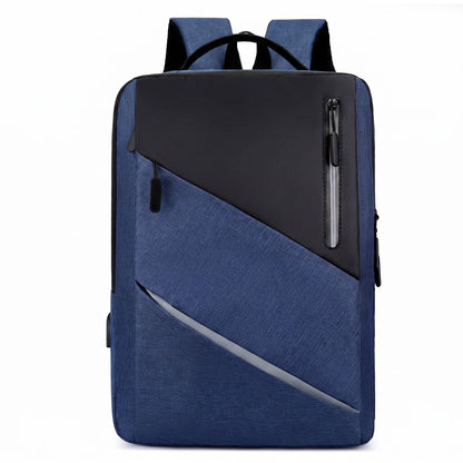 Laptop Backpack with Padded Compartment Reflective Trim USB Port and Multiple Storage Pockets