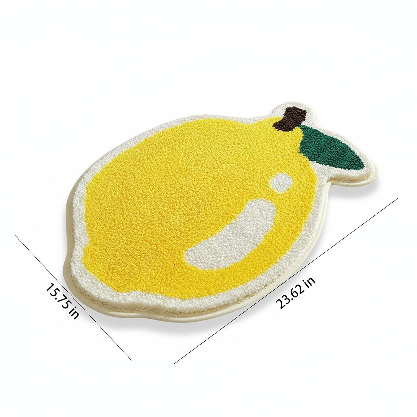 Tufted Floor Mat with Fruit Inspired Design Non Slip Backing Soft Plush Decorative Kitchen Bathroom Rug