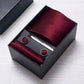 Men's Diamond Grid Pattern Tie Gift Set Necktie Pocket Square Cufflinks Tie Clip Formal Accessory Set