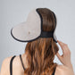 Roll Up Wide Brim Visor Sun Hat with Ponytail Hole and UV Protection Lightweight Packable Foldable Summer Cap