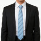 Men's Polyester Filament Tie with Striped Texture - Formal/Casual Necktie for Business, Weddings & Daily Wear