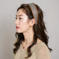 2pcs Textured Fabric Headband with Oversized Ring Accent 6.3x4.7x1.2in