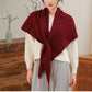 Soft Solid Knit Scarf with Draped Shape, Smooth Textured Finish, and Versatile Wrap Styling Design 68.5x45.5x28.5in