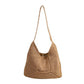 Woven Crochet Shoulder Bag with Geometric Pattern Slouchy Hobo Lightweight Knit Handbag