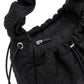 Floral Embroidered Ruched Shoulder Bag with Drawstring Closure 11x8.3x3in
