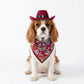 Pet Bandana Scarf Floral Pattern with Hat Accessory for Dogs and Cats