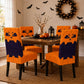 Halloween Stretch Dining Chair Cover with Pumpkin and Mummy Print