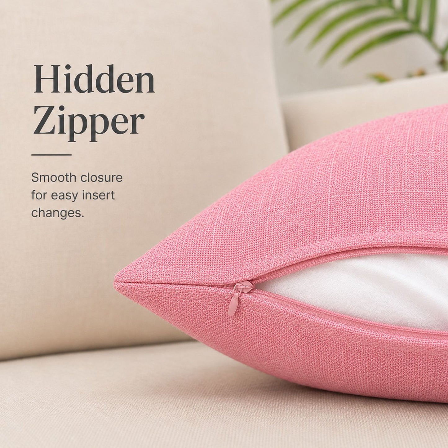 Textured Decorative Throw Pillow Cover Soft Accent Cushion Cover for Sofa Bed Chair