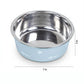 Stainless Steel Pet Bowl - Non-Slip Dog and Cat Food Dish with Paw Print Accent