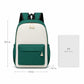 Colorblock School Backpack with Front Pocket and Adjustable Straps