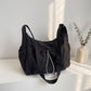 Crossbody Hobo Shoulder Bag with Adjustable Strap Zip Closure and Side Pockets