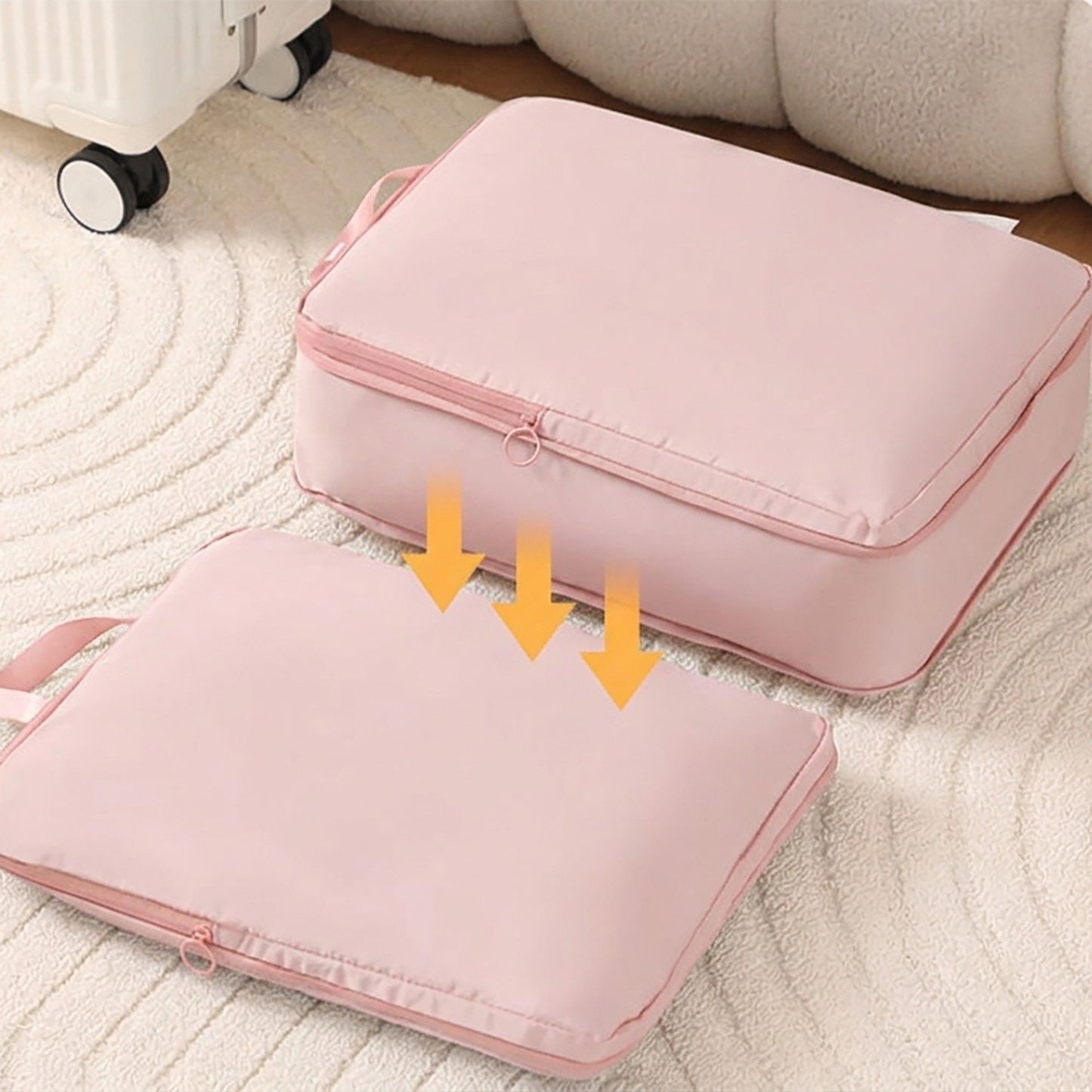 Travel Packing Cube Set with Zipper Closure Storage Bags Lightweight Organizer Luggage Set Multi Size
