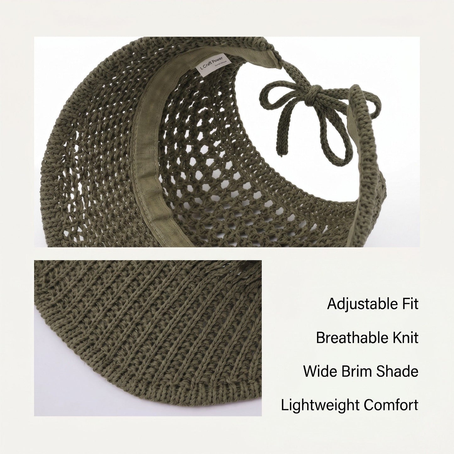 Crochet Bucket Hat Summer Knit Sun Hat Breathable Lightweight Beach Cap